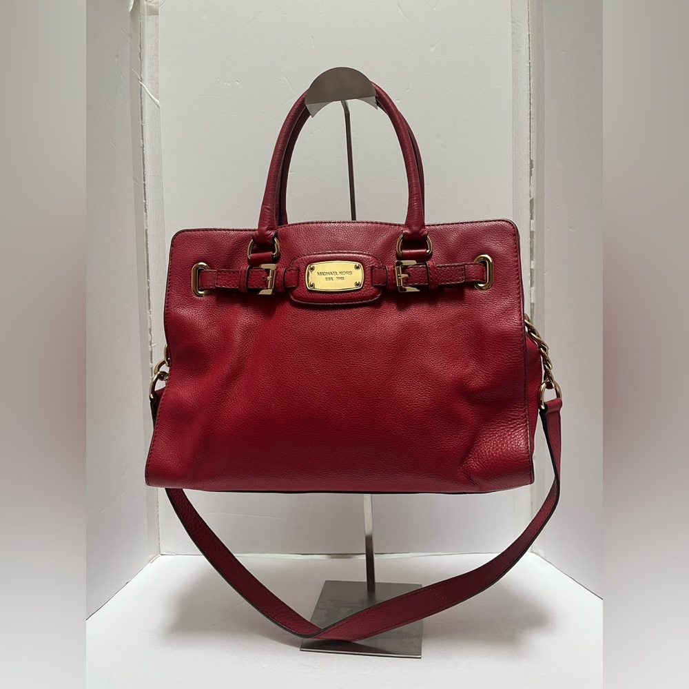 Michael Kors Hamilton Large Rad Leather Satchel Tote Bag Handbag